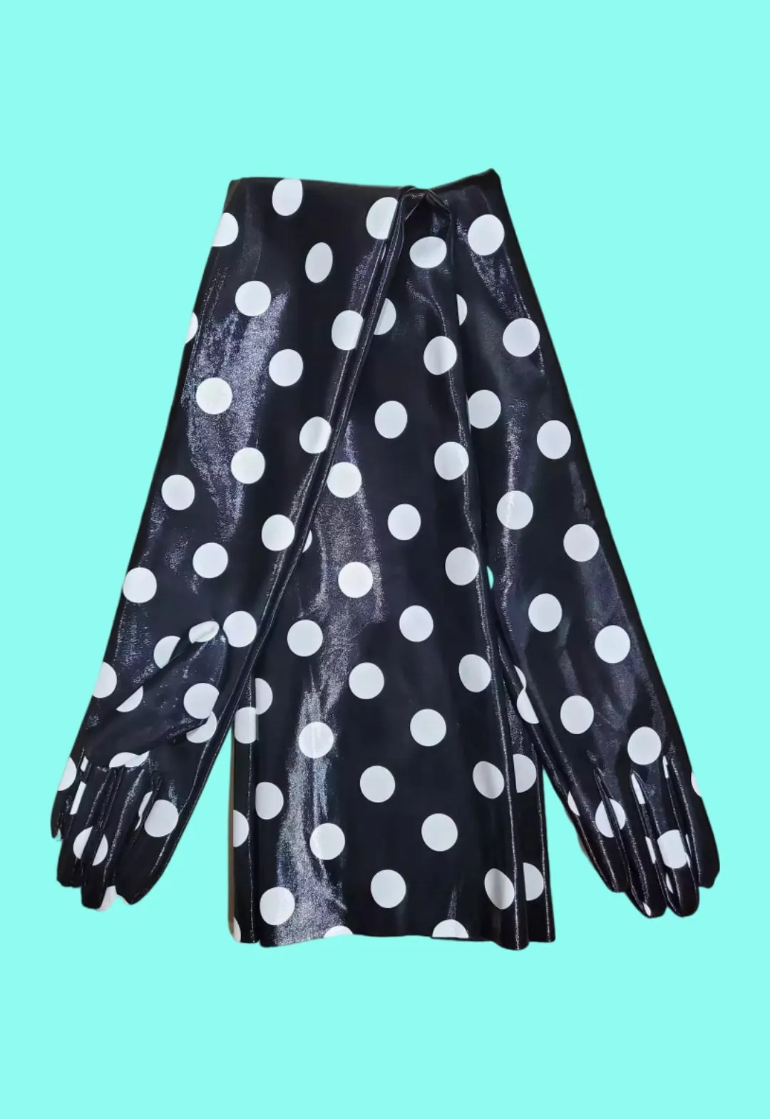 High Shine PVC Opera Length Gloves