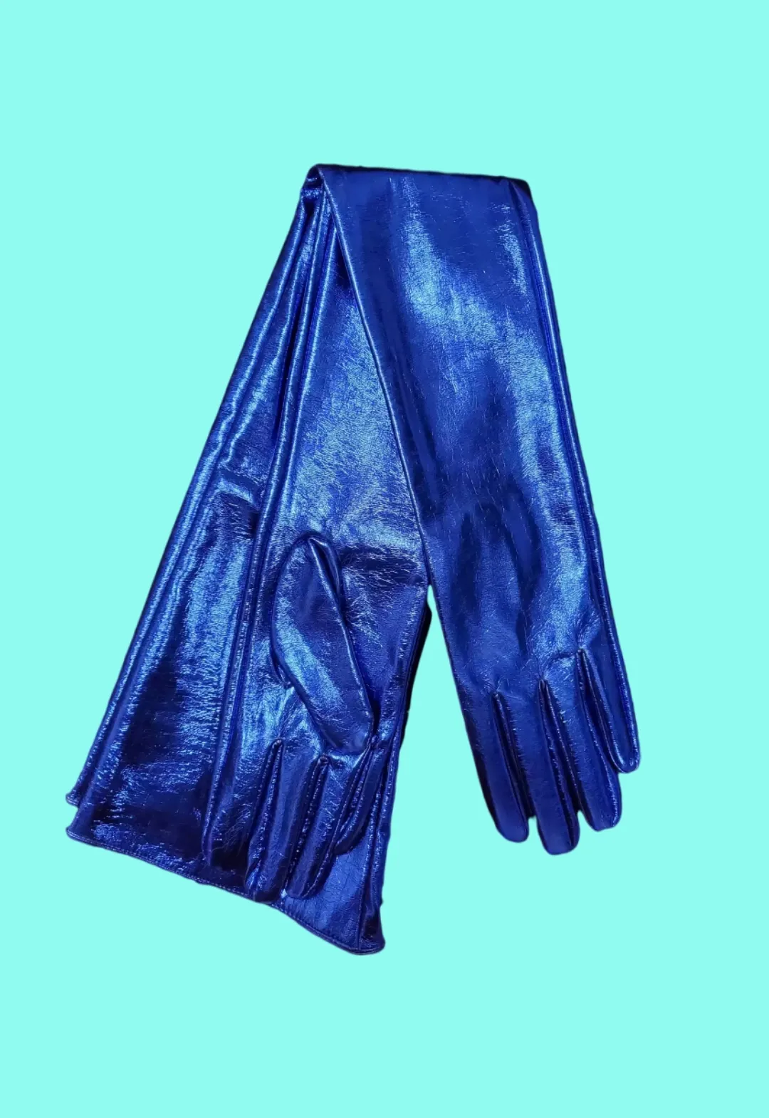 High Shine PVC Opera Length Gloves