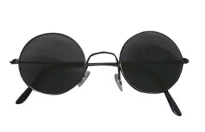 Hippie Dark Round Glasses Rock Star Sunglasses