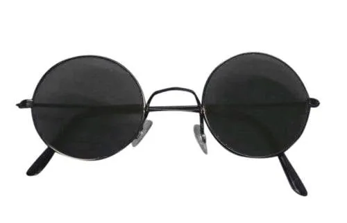 Hippie Dark Round Glasses Rock Star Sunglasses