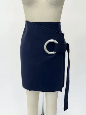 Jacquemus Wool Grommet Skirt