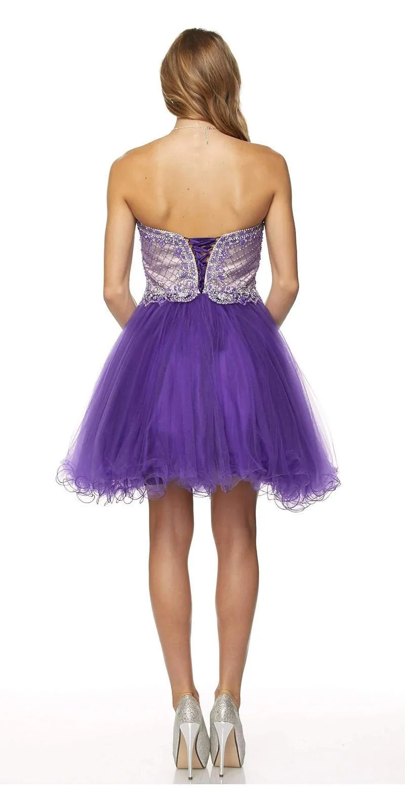 Juliet 778 Sweetheart Neckline Corset Back Dress
