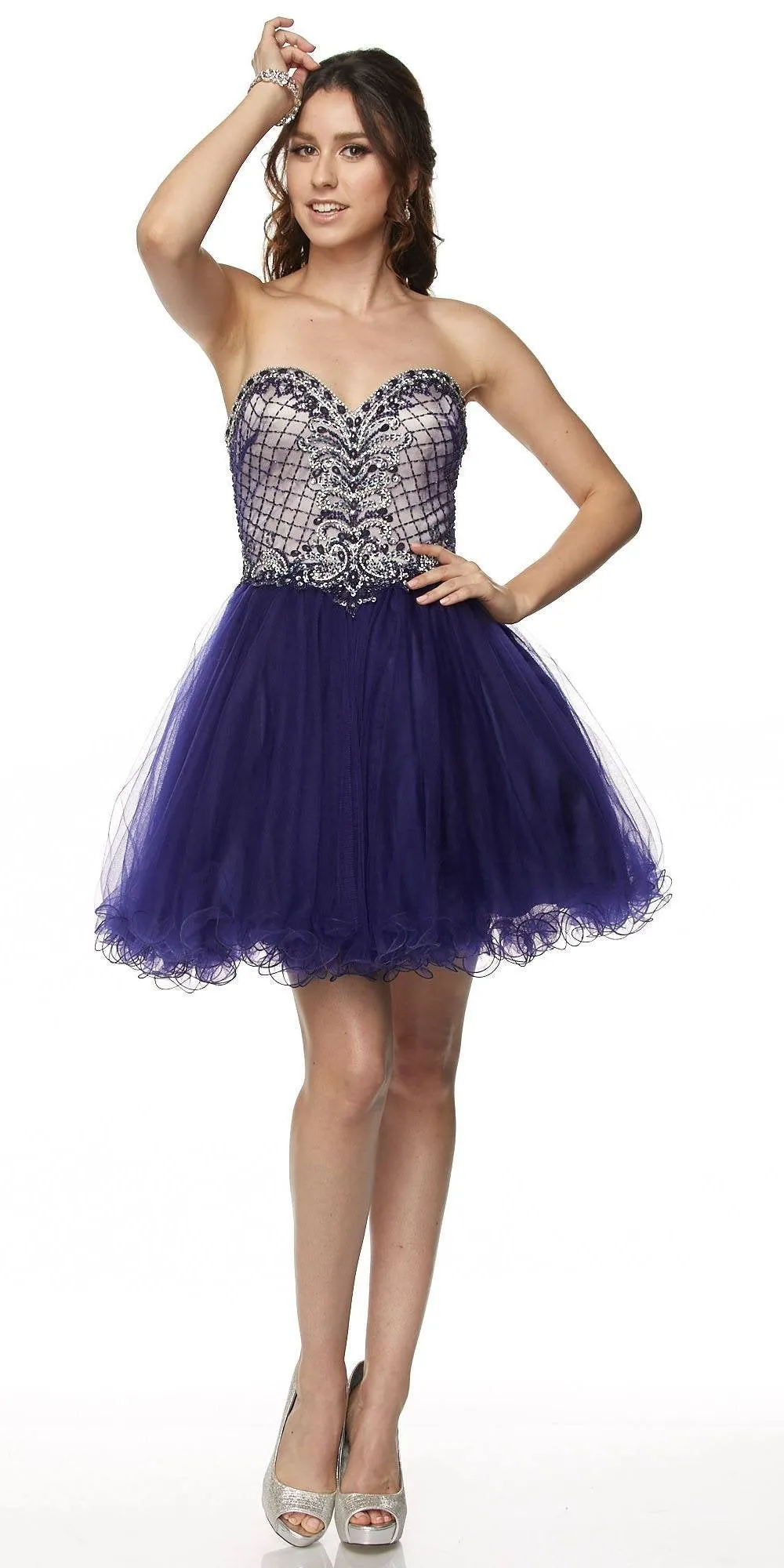 Juliet 778 Sweetheart Neckline Corset Back Dress
