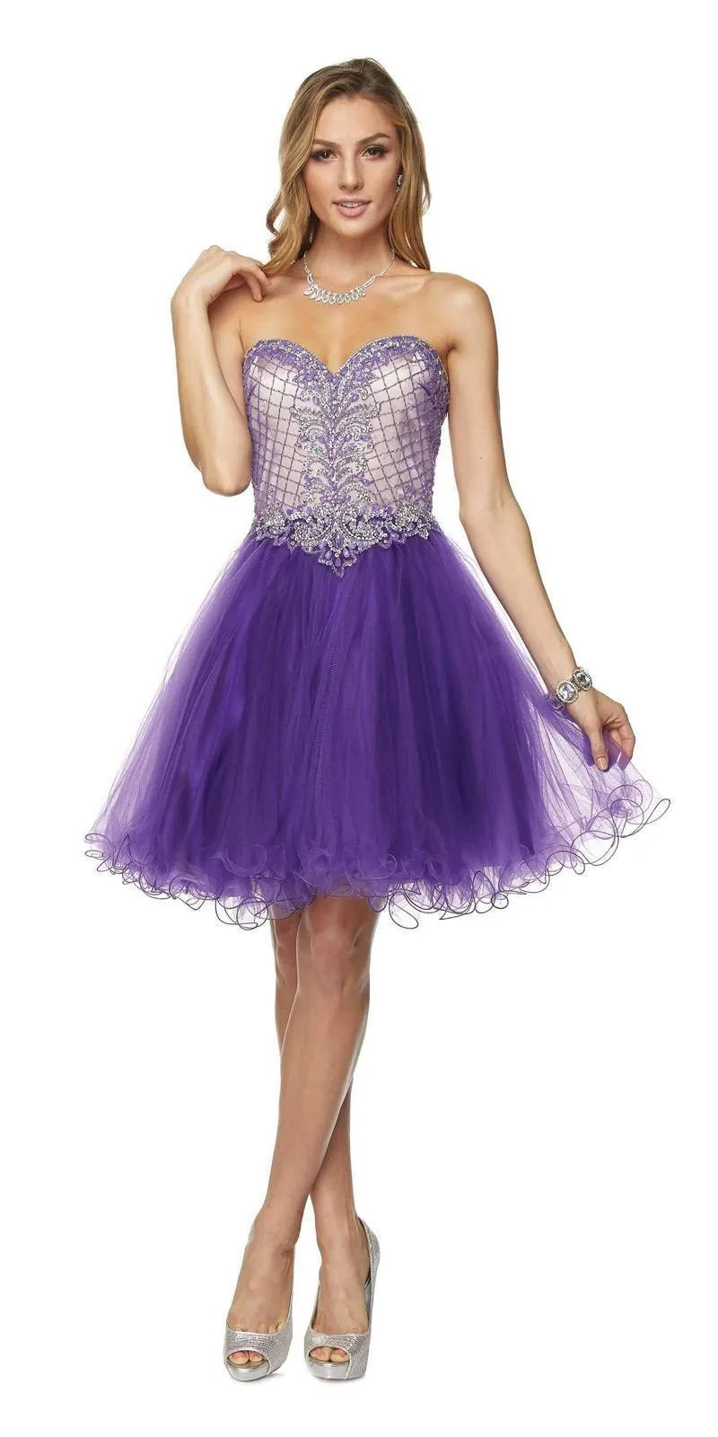 Juliet 778 Sweetheart Neckline Corset Back Dress