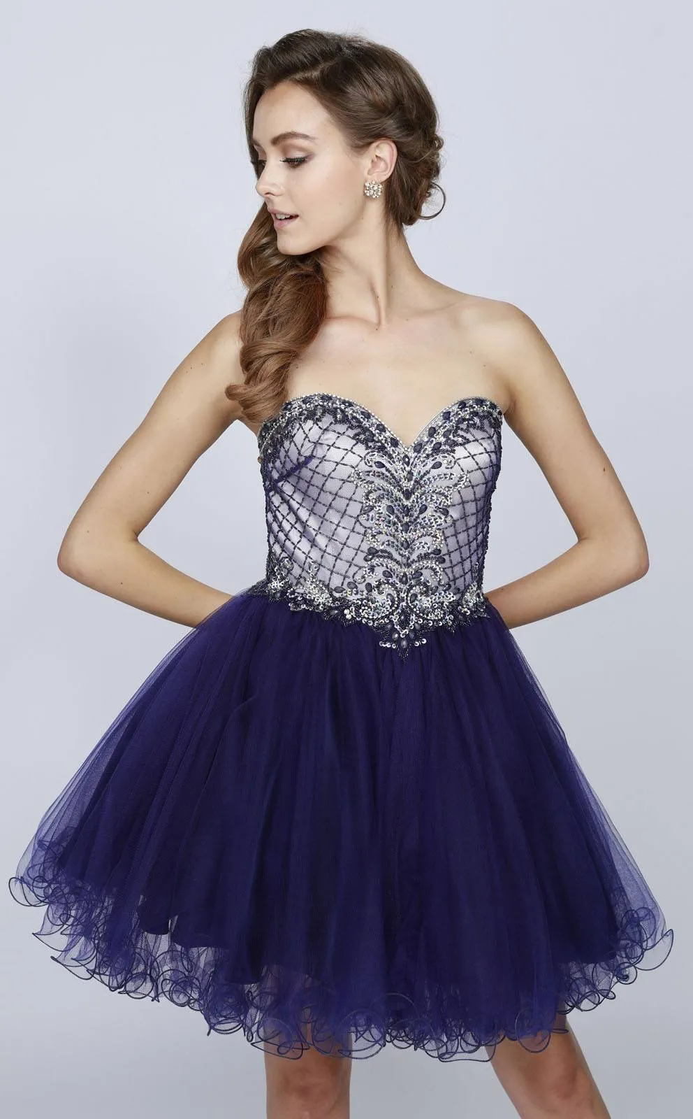 Juliet 778 Sweetheart Neckline Corset Back Dress