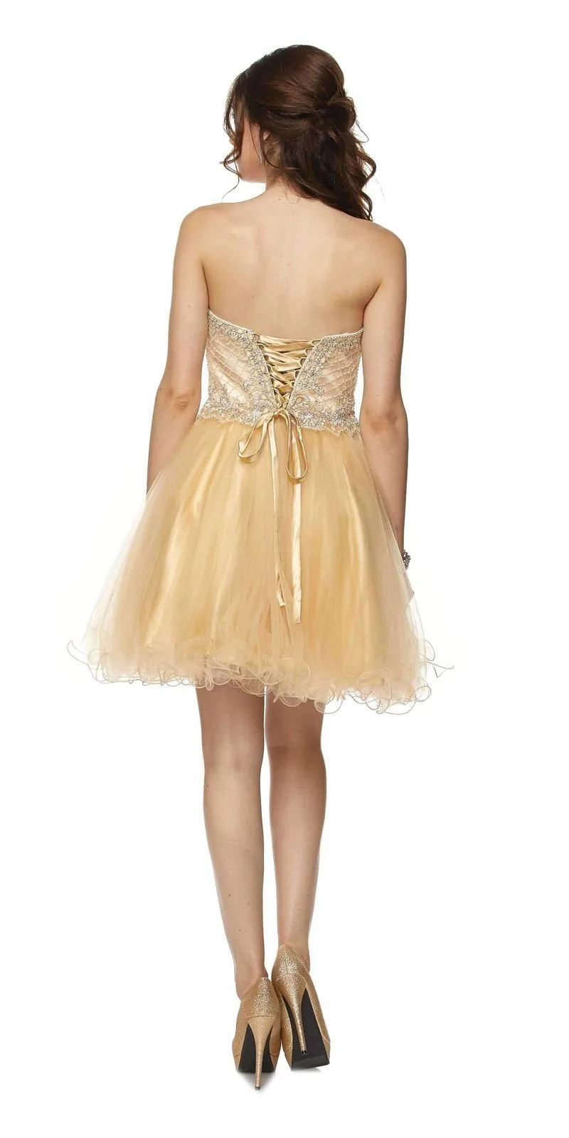 Juliet 778 Sweetheart Neckline Corset Back Dress