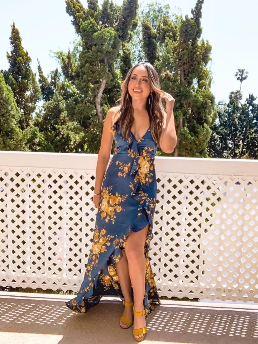 Kristin Floral Print Maxi Dress
