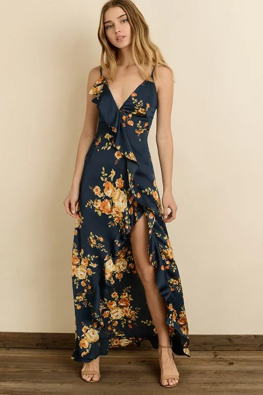 Kristin Floral Print Maxi Dress