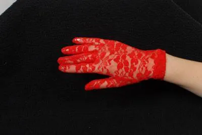 Lace Short 80's Costume Gloves