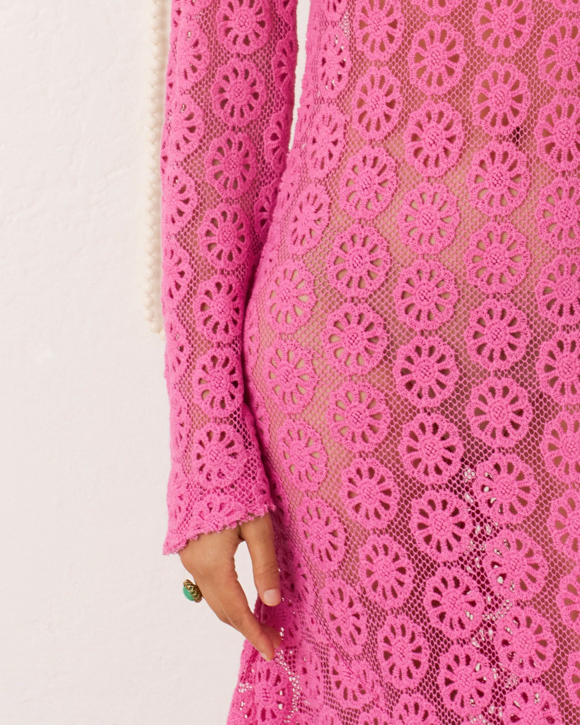 Laila Fuschia Daisy Dress