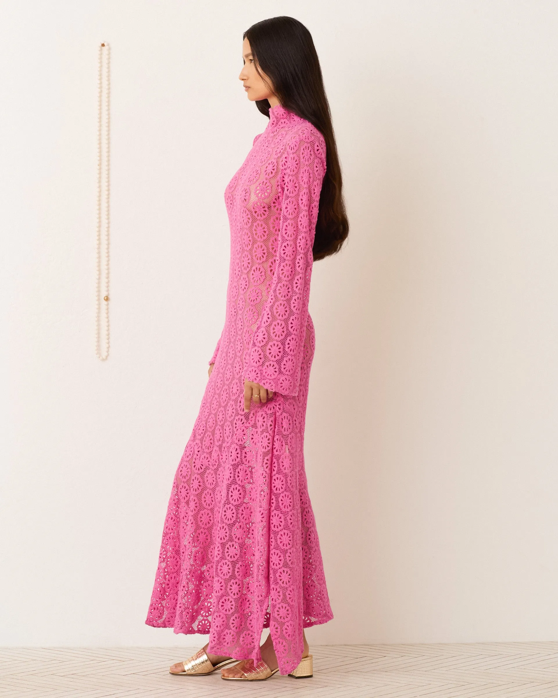 Laila Fuschia Daisy Dress