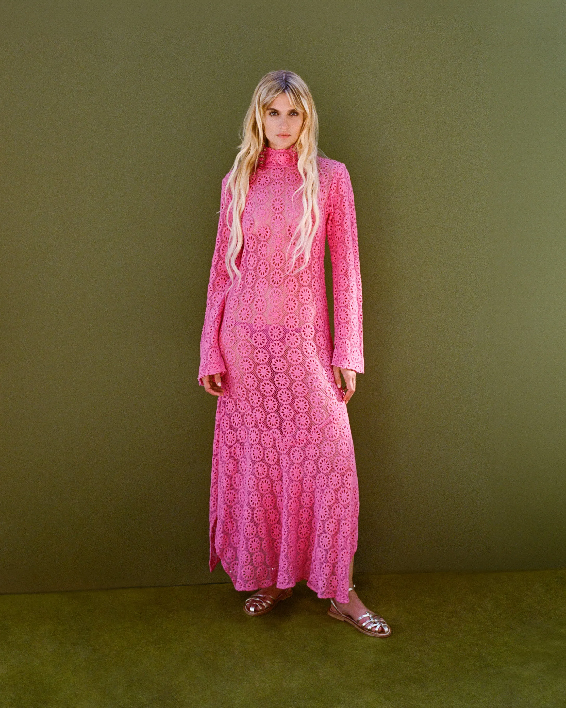 Laila Fuschia Daisy Dress
