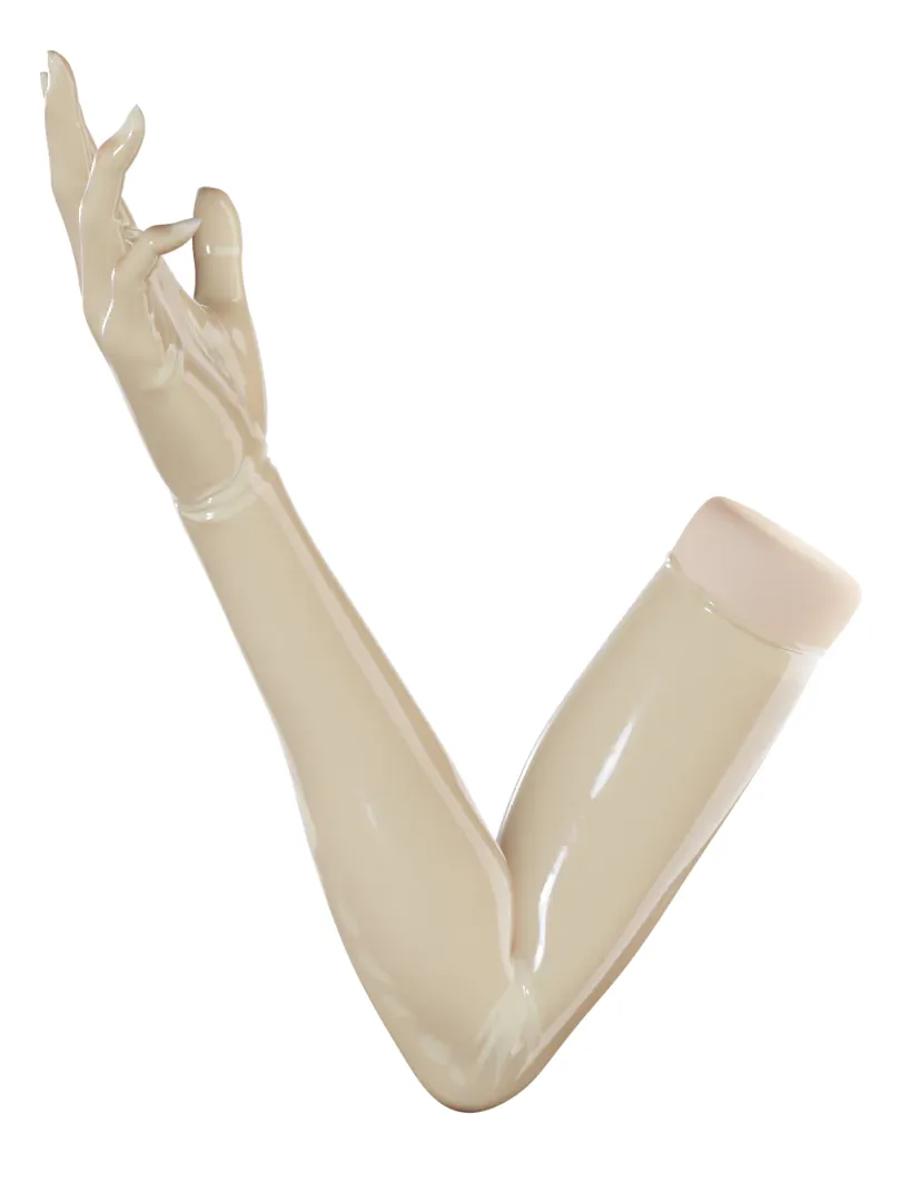 Latex Opera Length Gloves