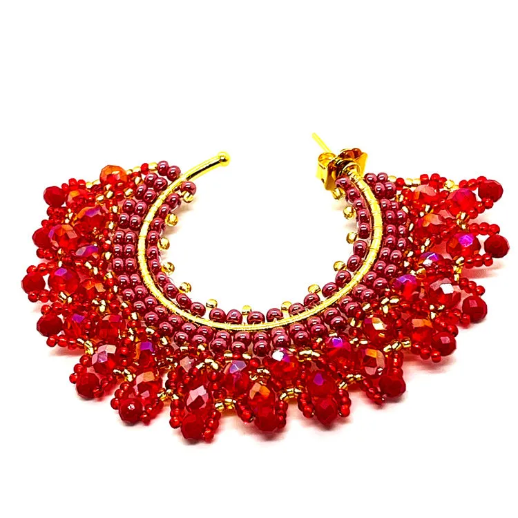 Libia: Red Fantasy Earrings