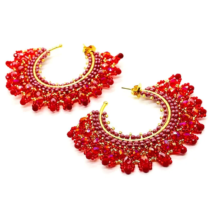 Libia: Red Fantasy Earrings