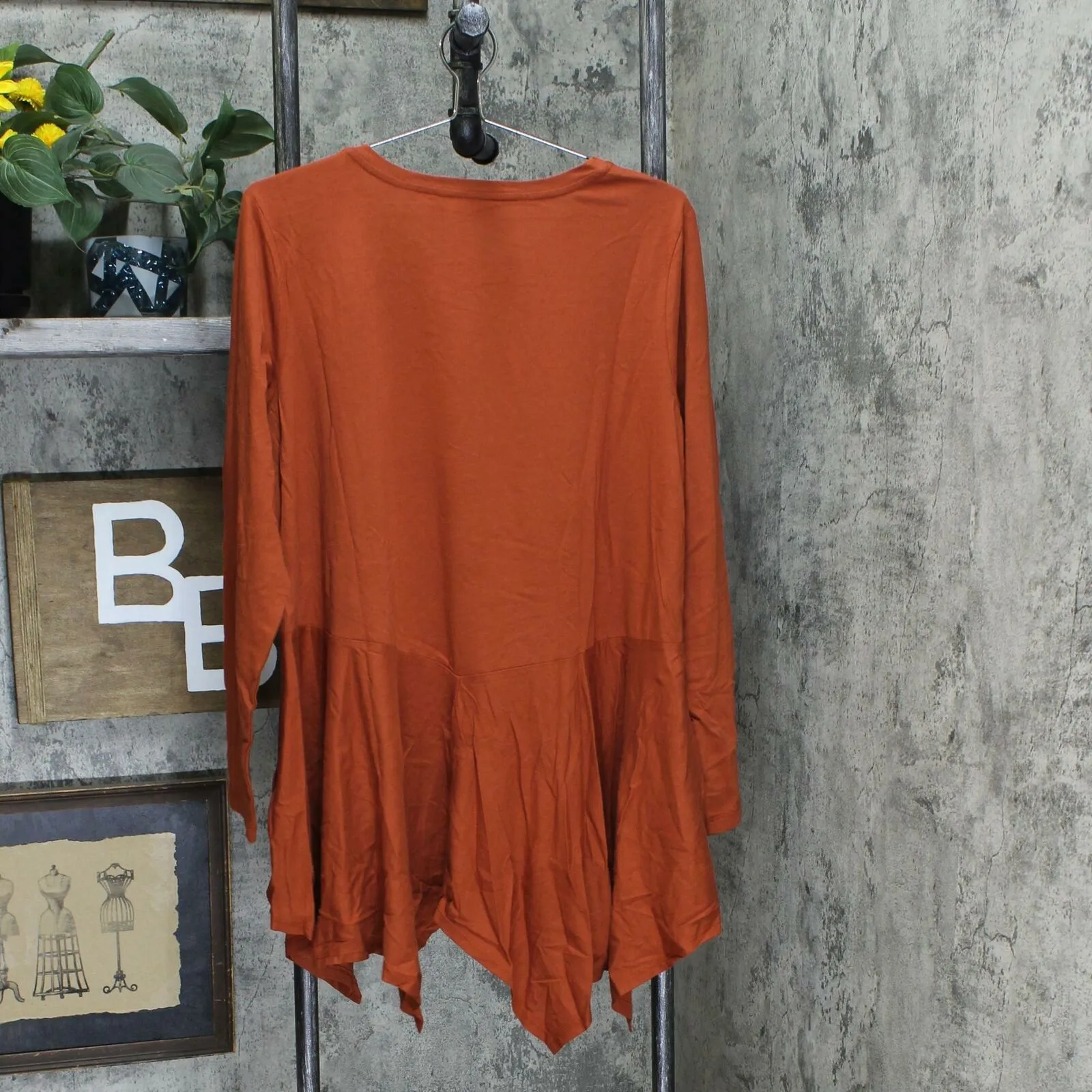 LOGO by Lori Goldstein Women's Cotton Modal Top With Seaming Detail