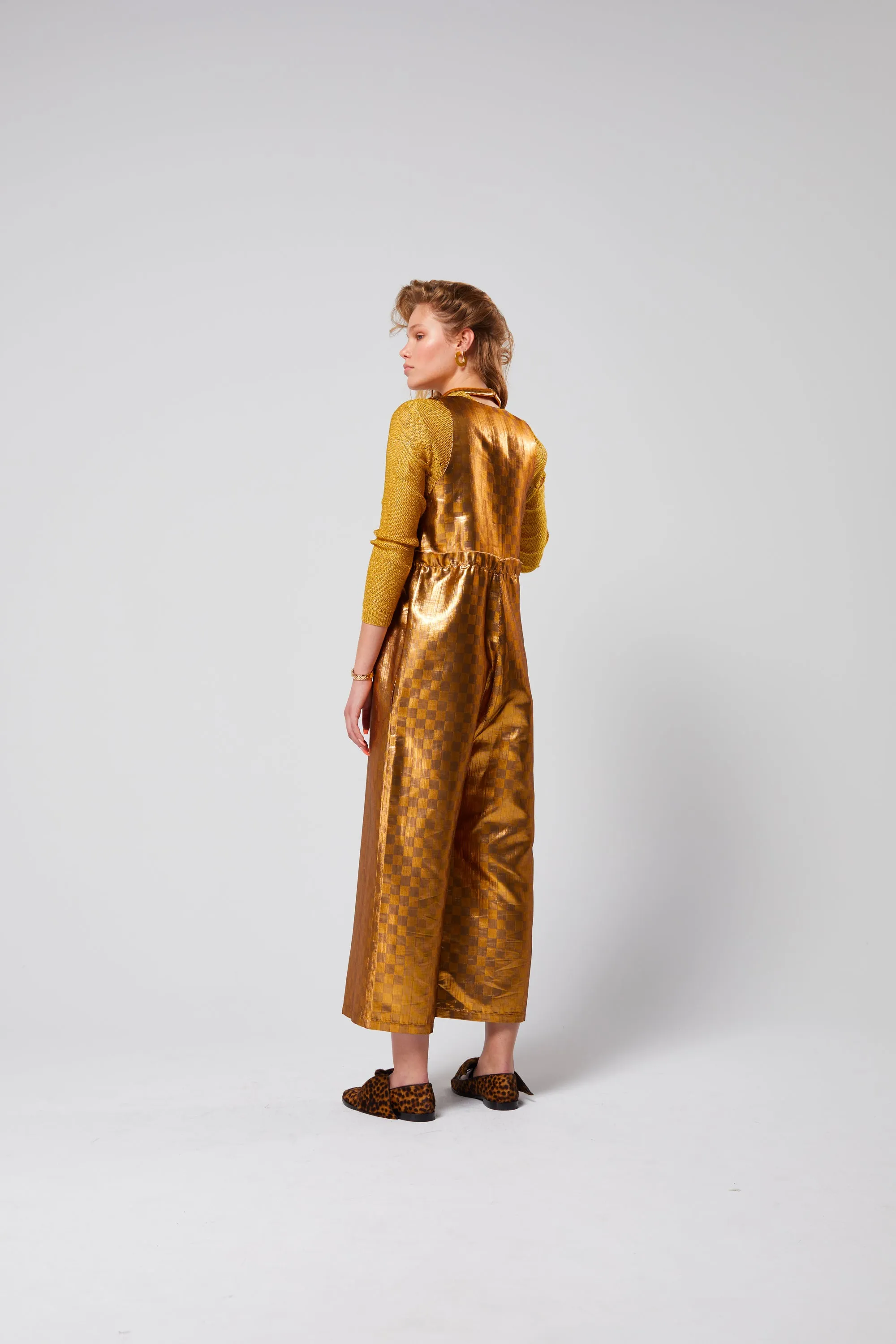 Lottie jumpsuit in Damier Klimt print