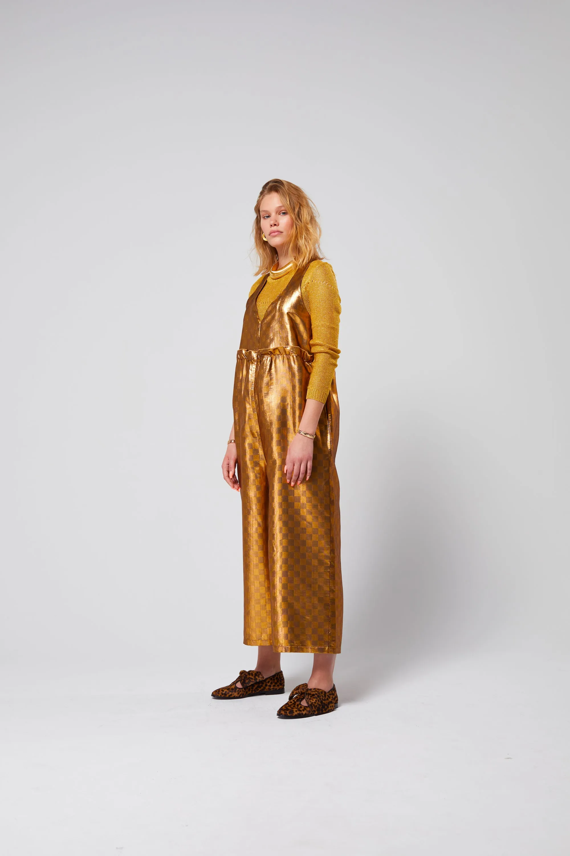Lottie jumpsuit in Damier Klimt print