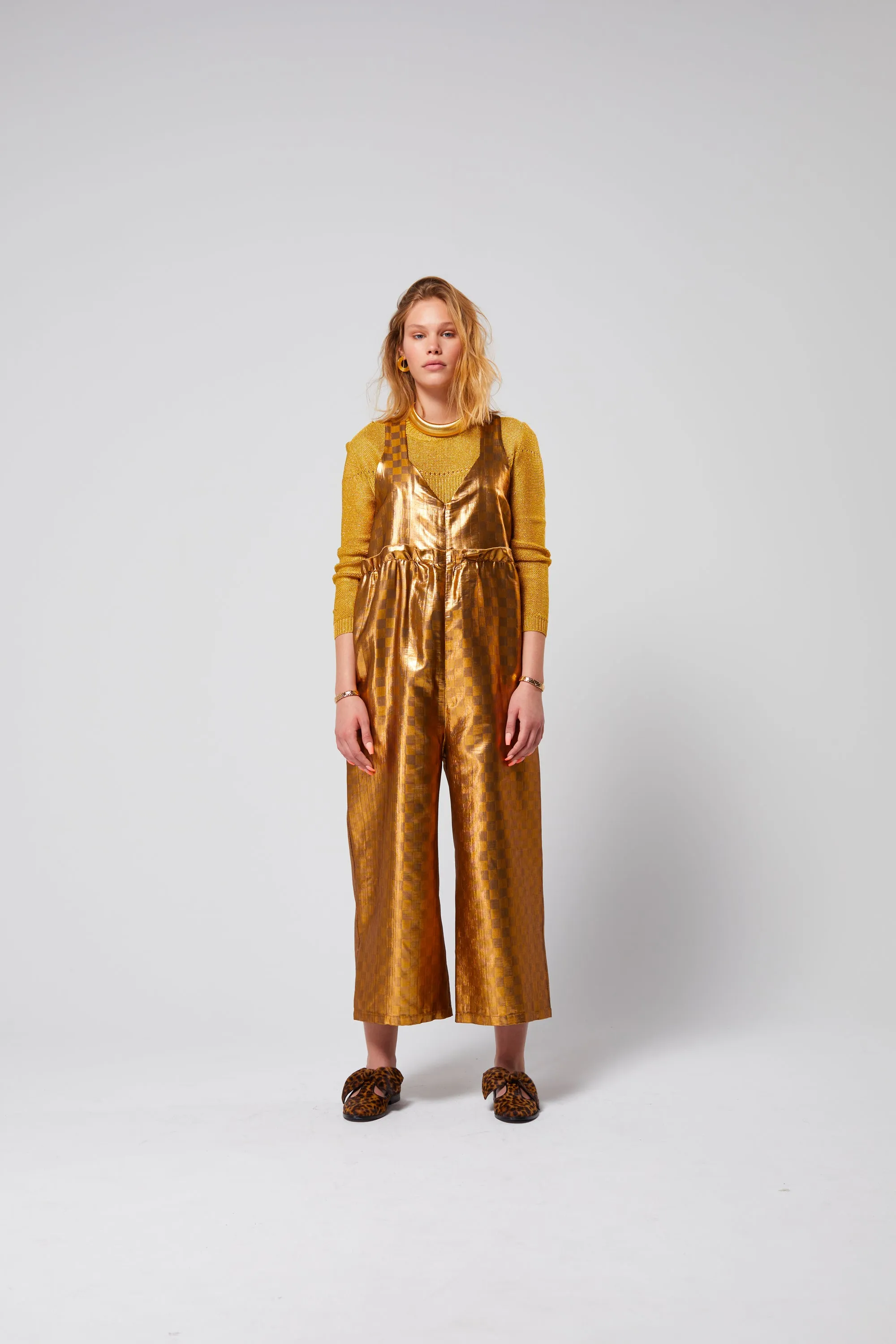 Lottie jumpsuit in Damier Klimt print
