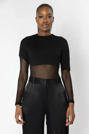 LUNA Asymmetric Sleeve Knit Top
