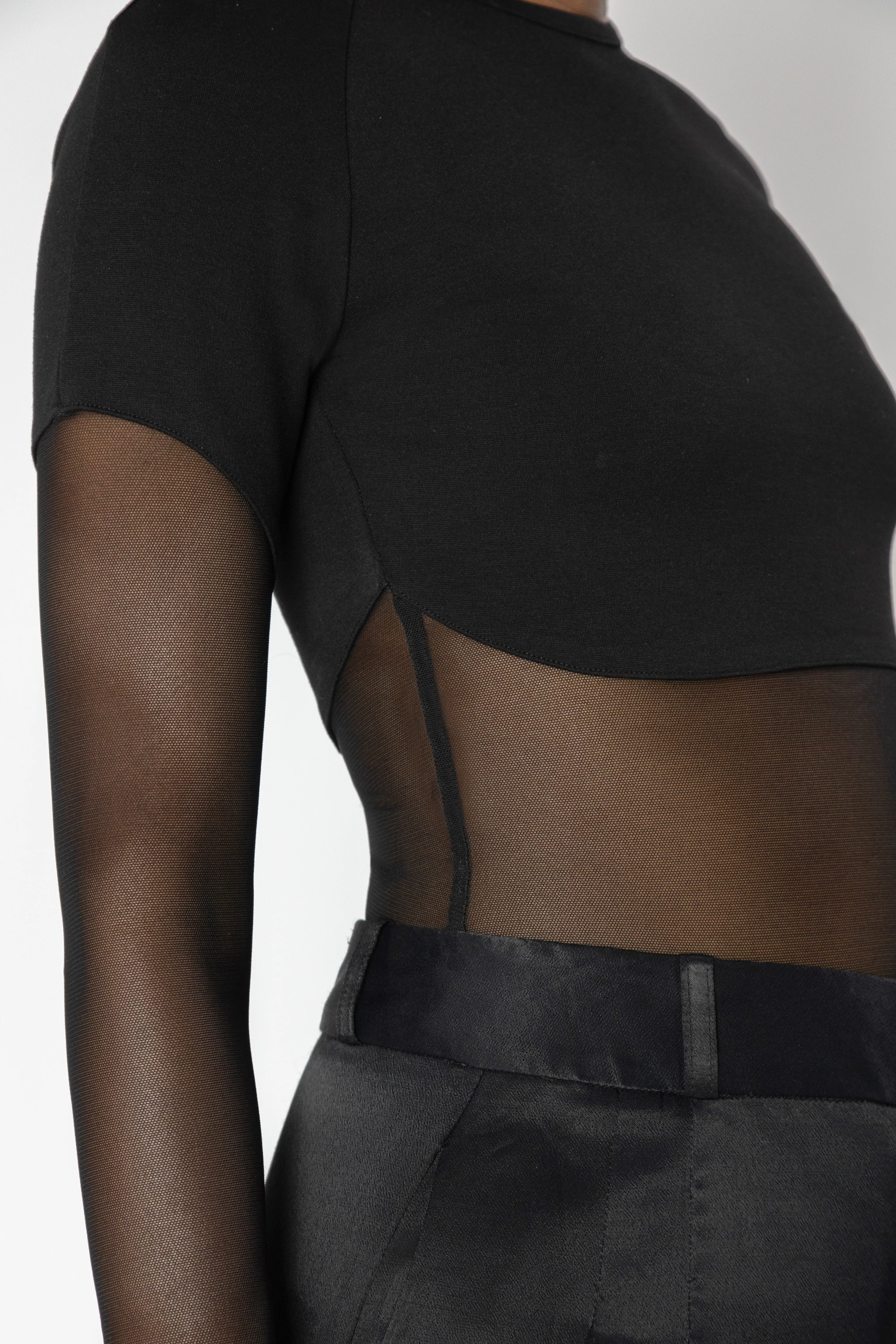 LUNA Asymmetric Sleeve Knit Top