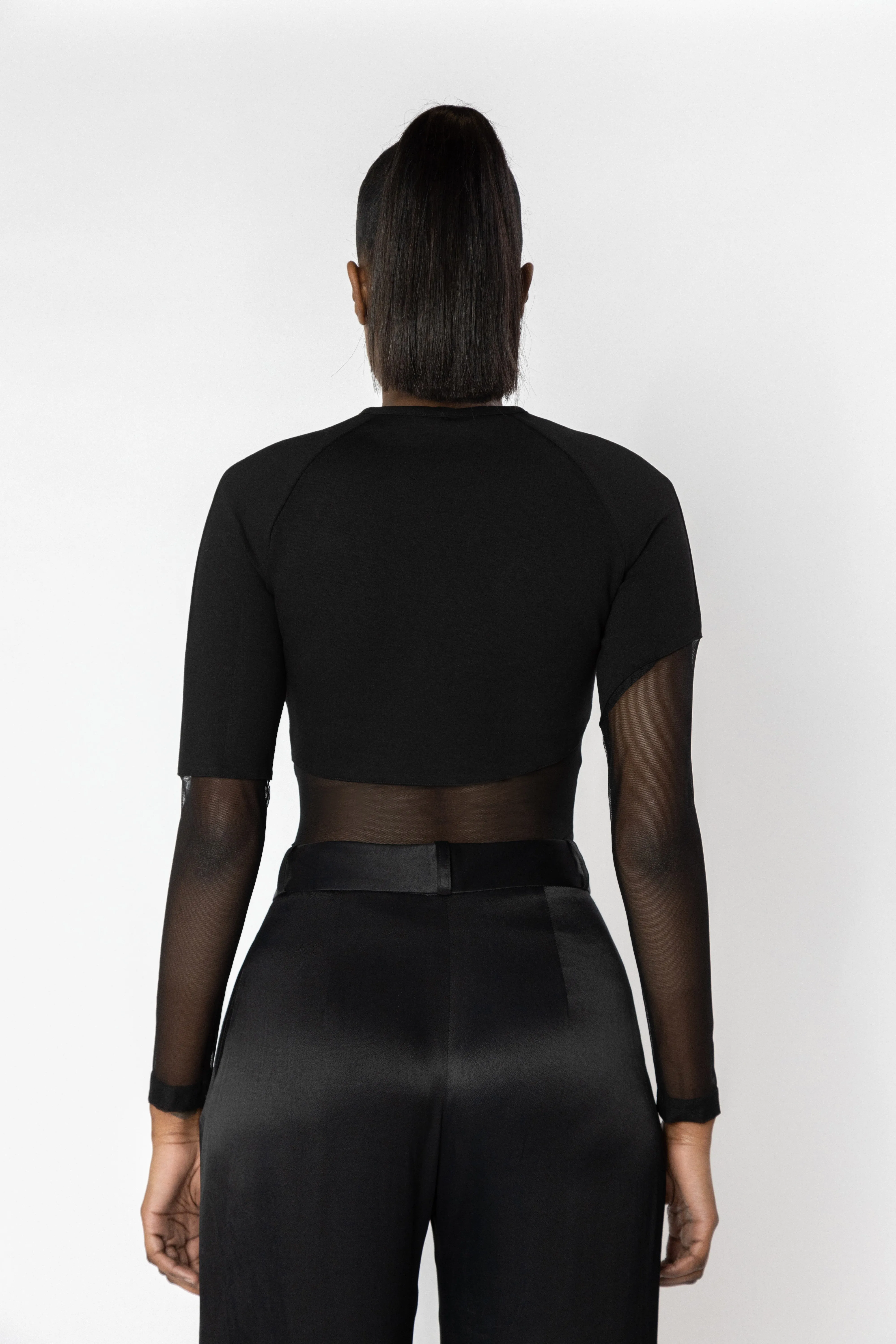 LUNA Asymmetric Sleeve Knit Top