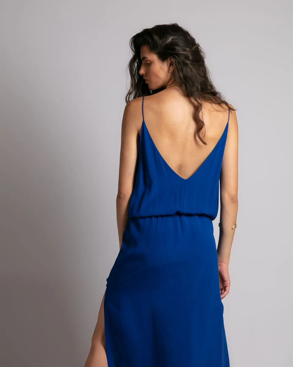 MAEVA V-NECK LONG DRESS