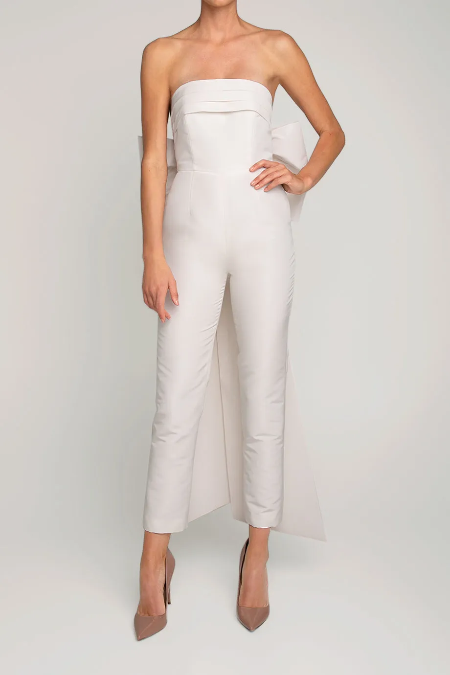 Margaret Silk Faille Jumpsuit