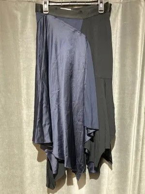 Monse Asymmetrical Navy and Black flowy skirt