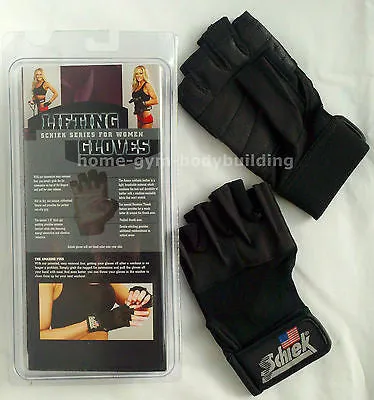 NEW Schiek Model 520 Womens Black Weight Lifting Gloves w/  Velcro Wrist Closure