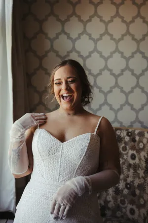 Opera Length Sheer Bridal Glove Set