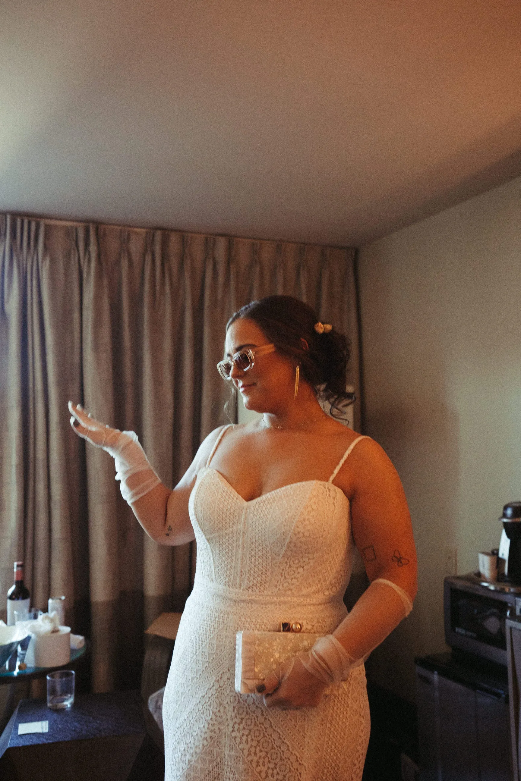 Opera Length Sheer Bridal Glove Set