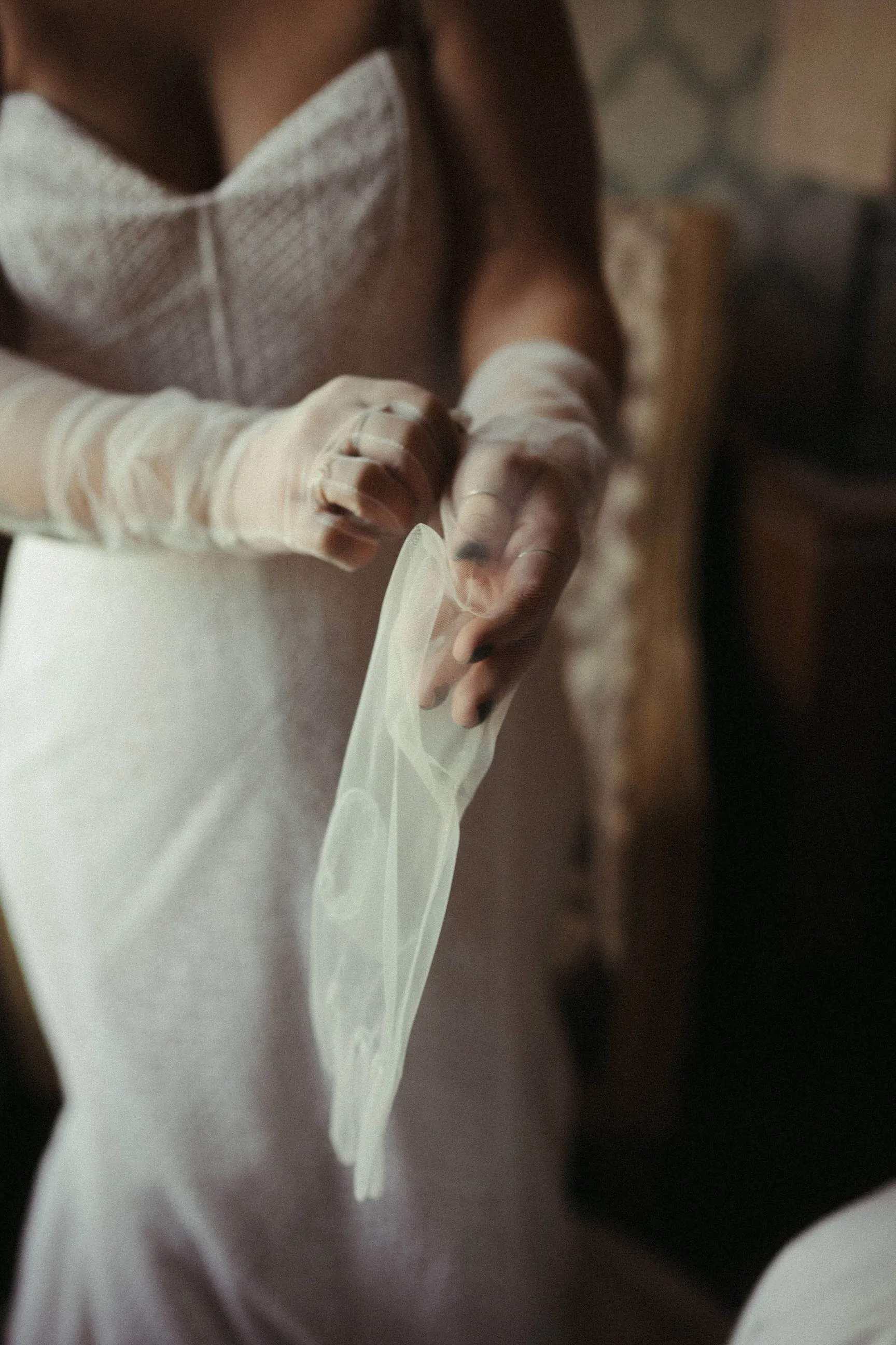 Opera Length Sheer Bridal Glove Set