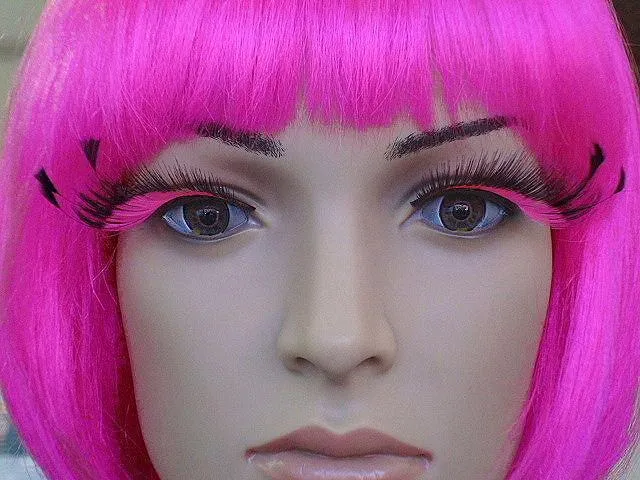 Oversized Pink & Black False Eyelashes