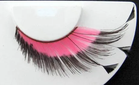 Oversized Pink & Black False Eyelashes
