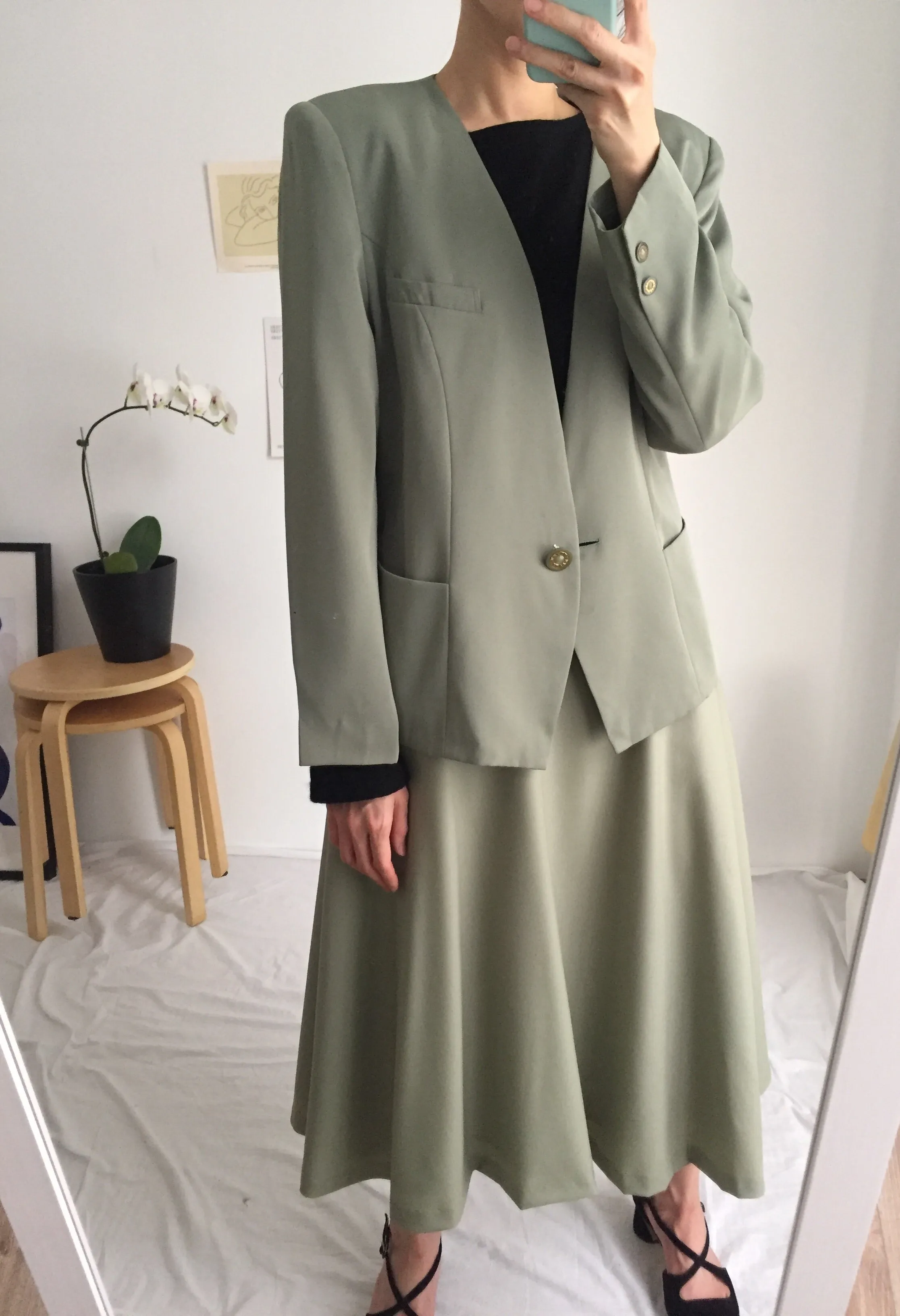 palmira suit set {Japanese vintage}-sage