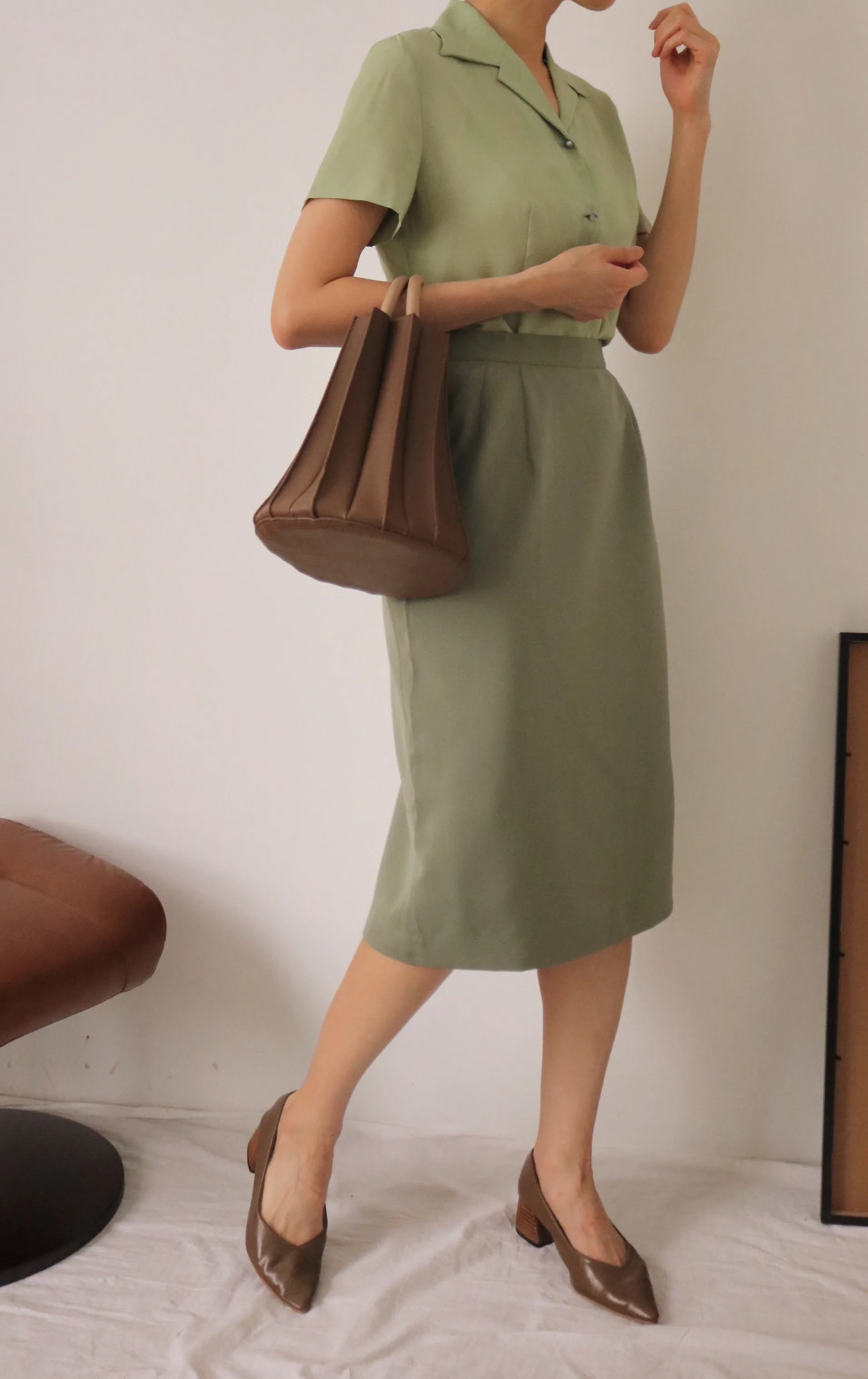 palmira suit set {Japanese vintage}-sage