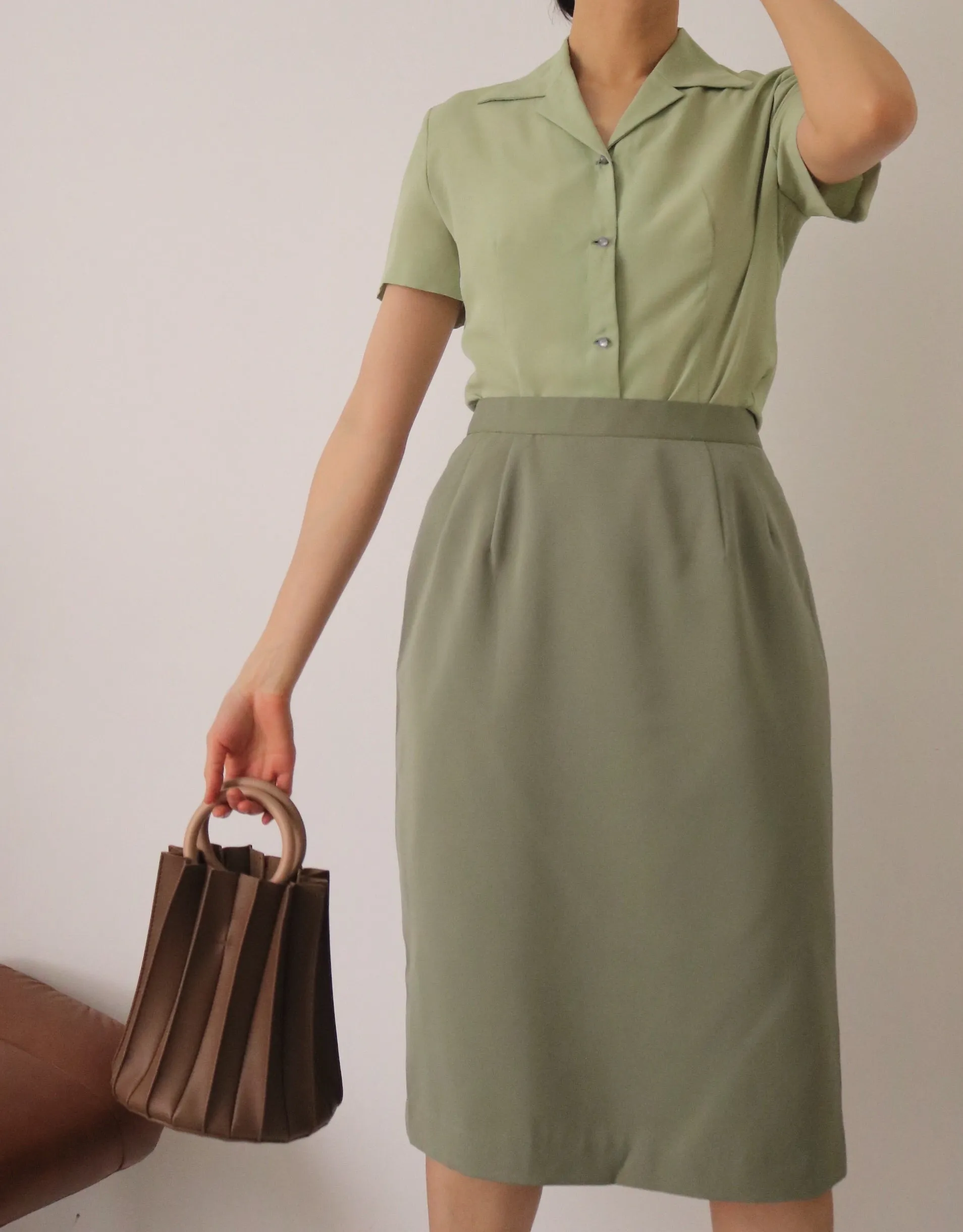 palmira suit set {Japanese vintage}-sage