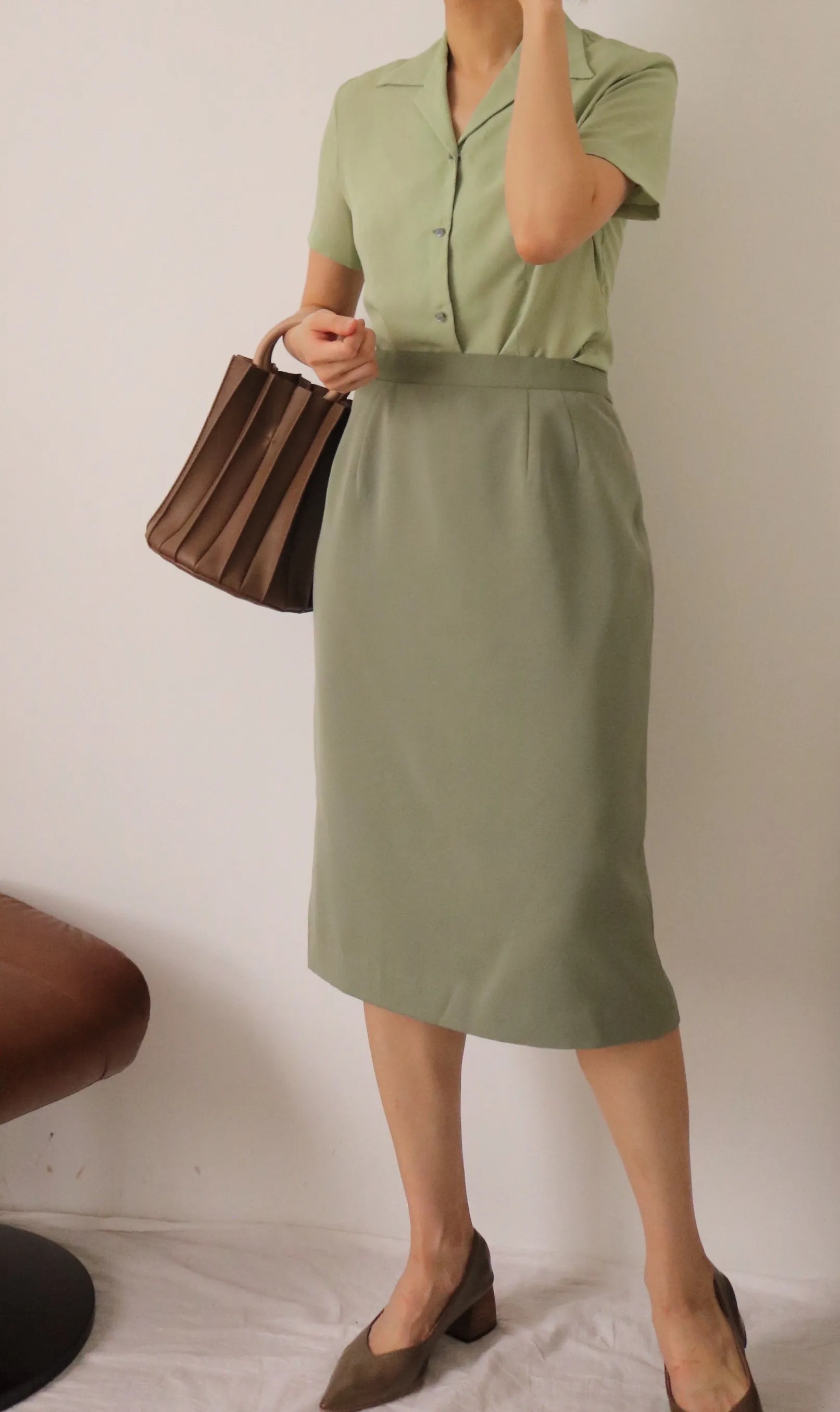 palmira suit set {Japanese vintage}-sage