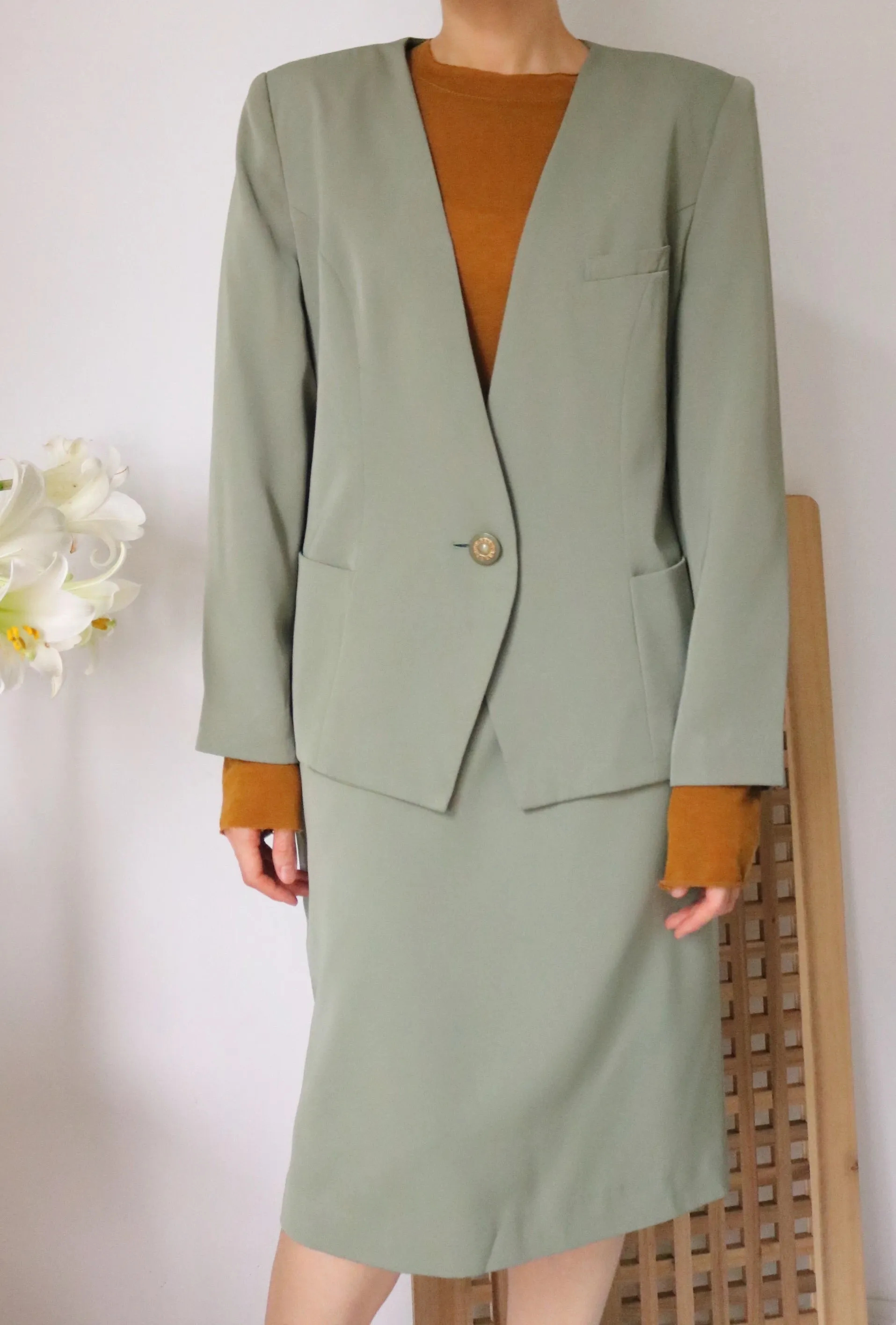 palmira suit set {Japanese vintage}-sage