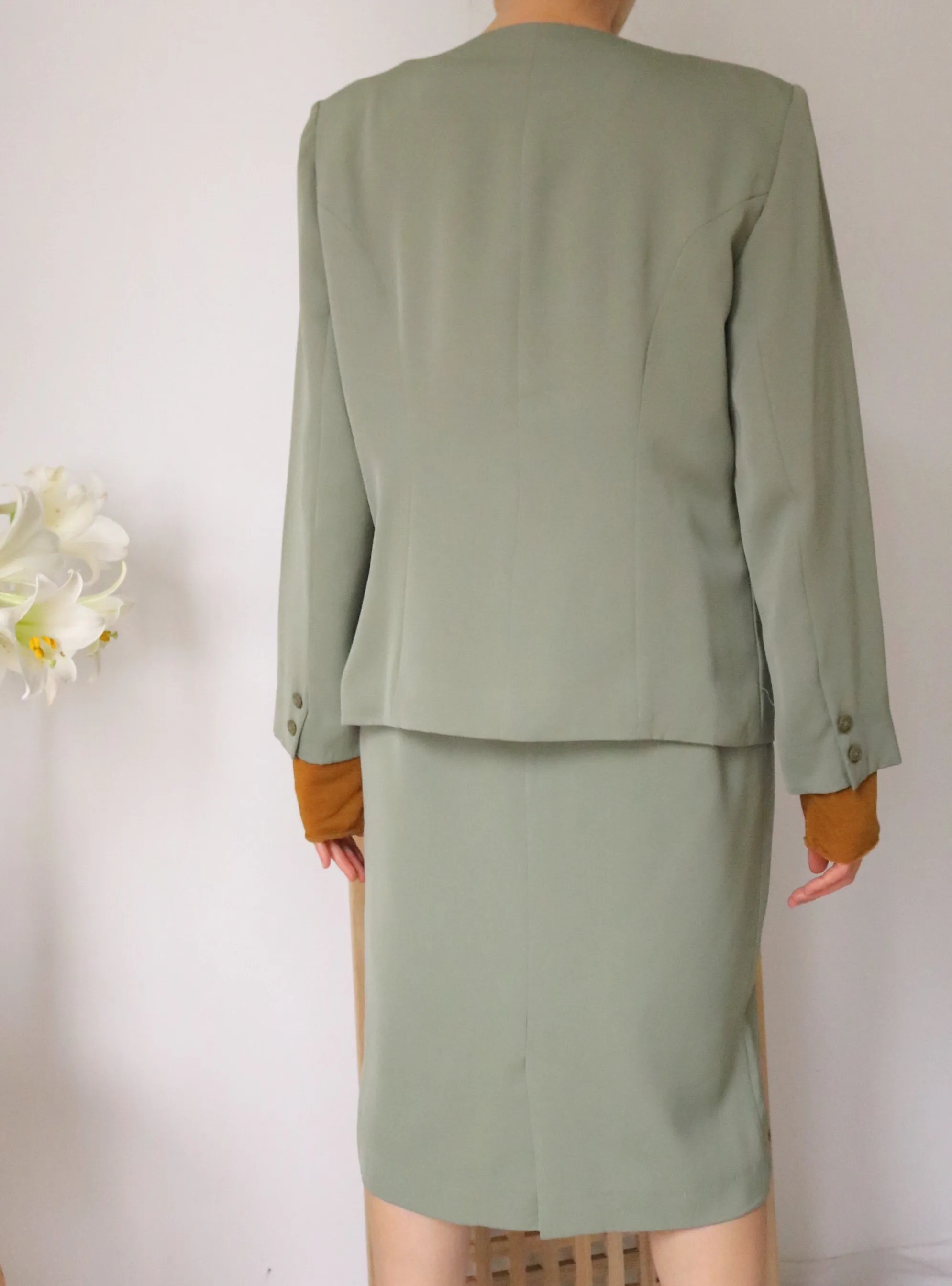 palmira suit set {Japanese vintage}-sage