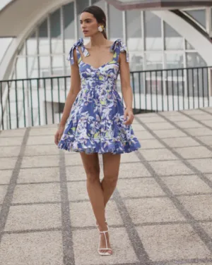 Papelon Dress in Orquidea Blue