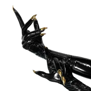PATENT OPERA NAIL GLOVES