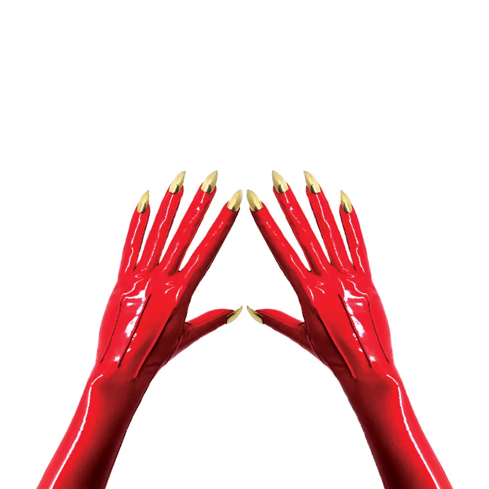 PATENT OPERA NAIL GLOVES