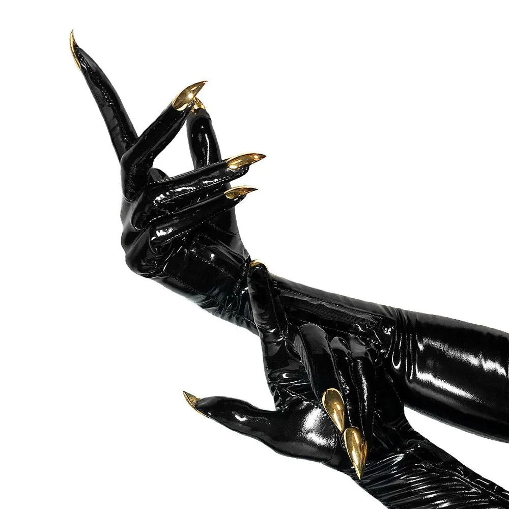 PATENT OPERA NAIL GLOVES