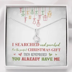 Perfect Christmas Ribbon Drop Pendant Necklace