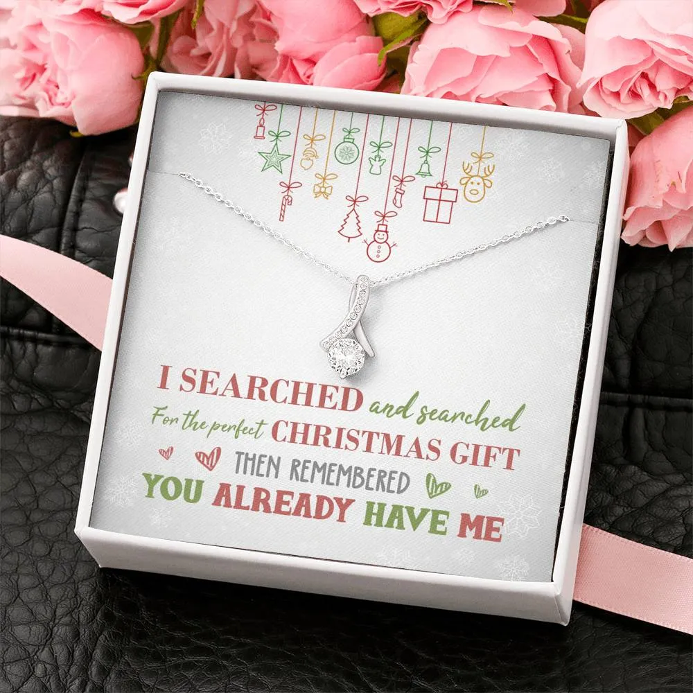 Perfect Christmas Ribbon Drop Pendant Necklace