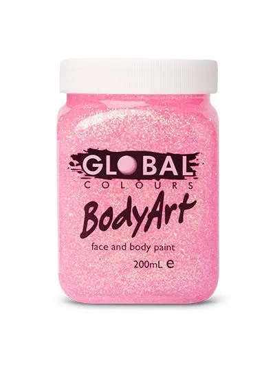 Pink Glitter Body and Face Paint