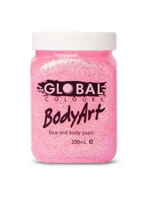 Pink Glitter Body and Face Paint