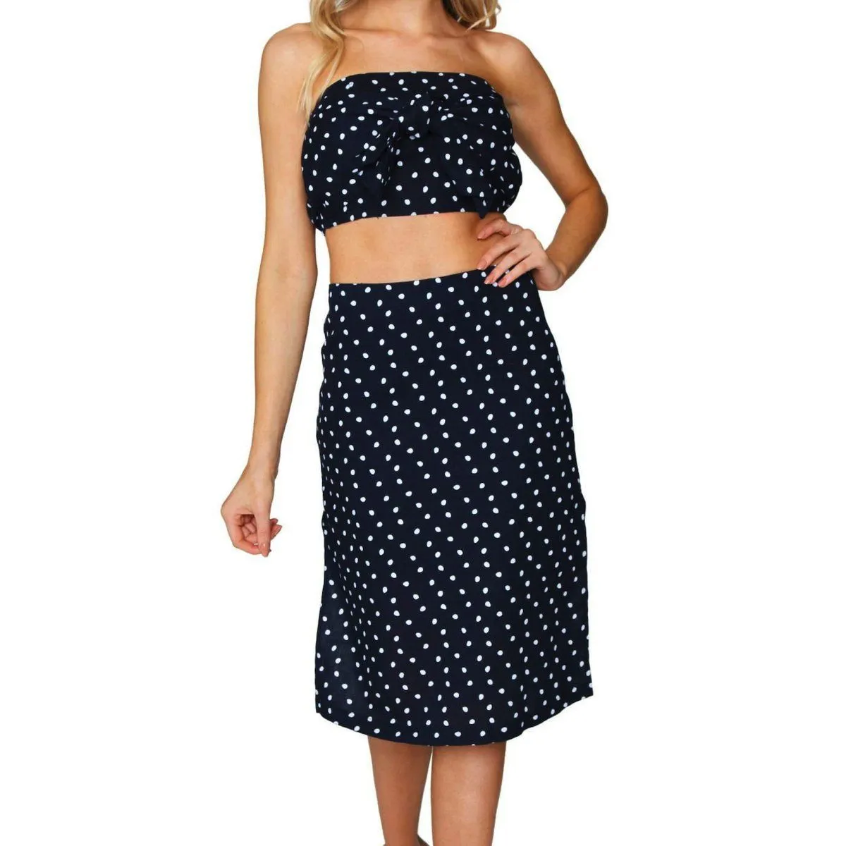 Pip Spot Midi Pencil Skirt